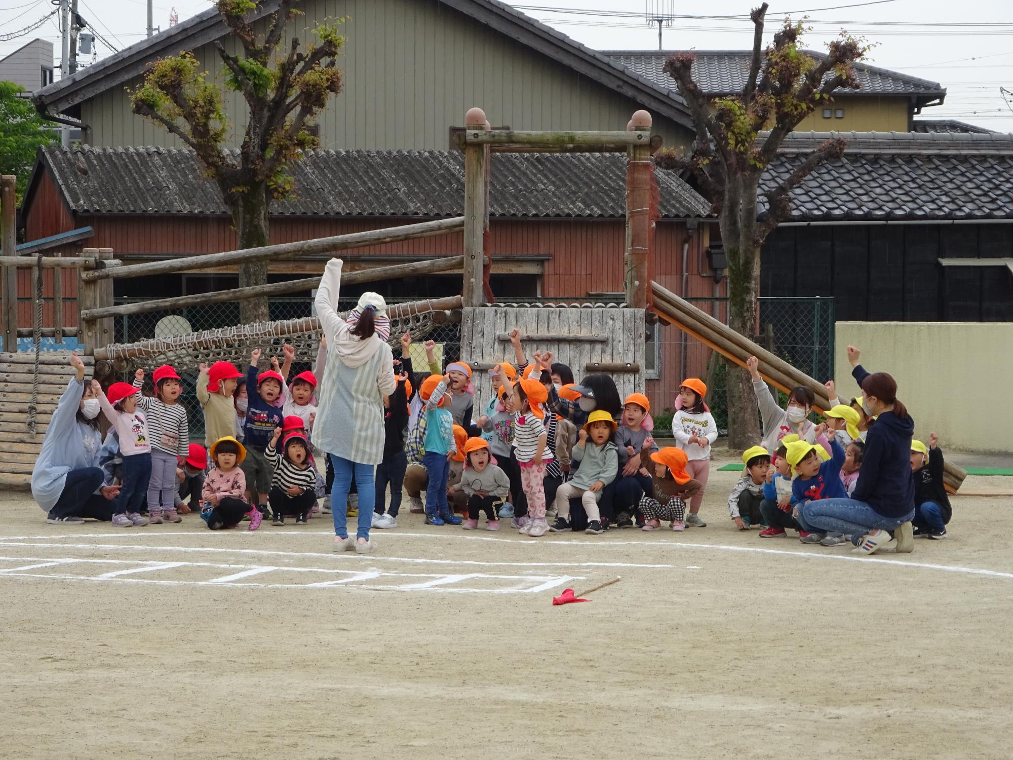 三歳児こいのぼり運動会