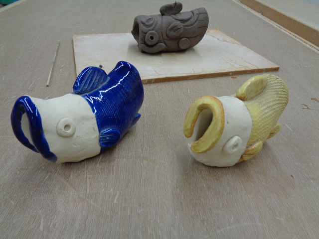 鯉のぼりの陶芸作品