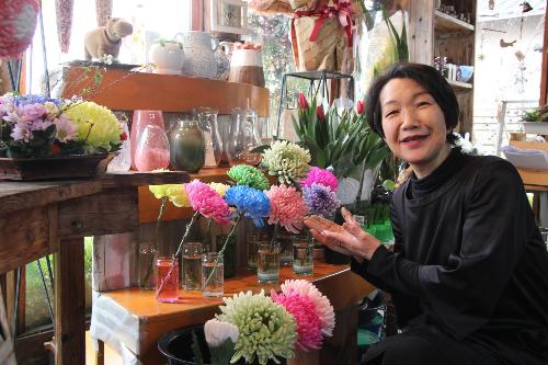 飾り方は無限大！カラーリングマム／碧南市