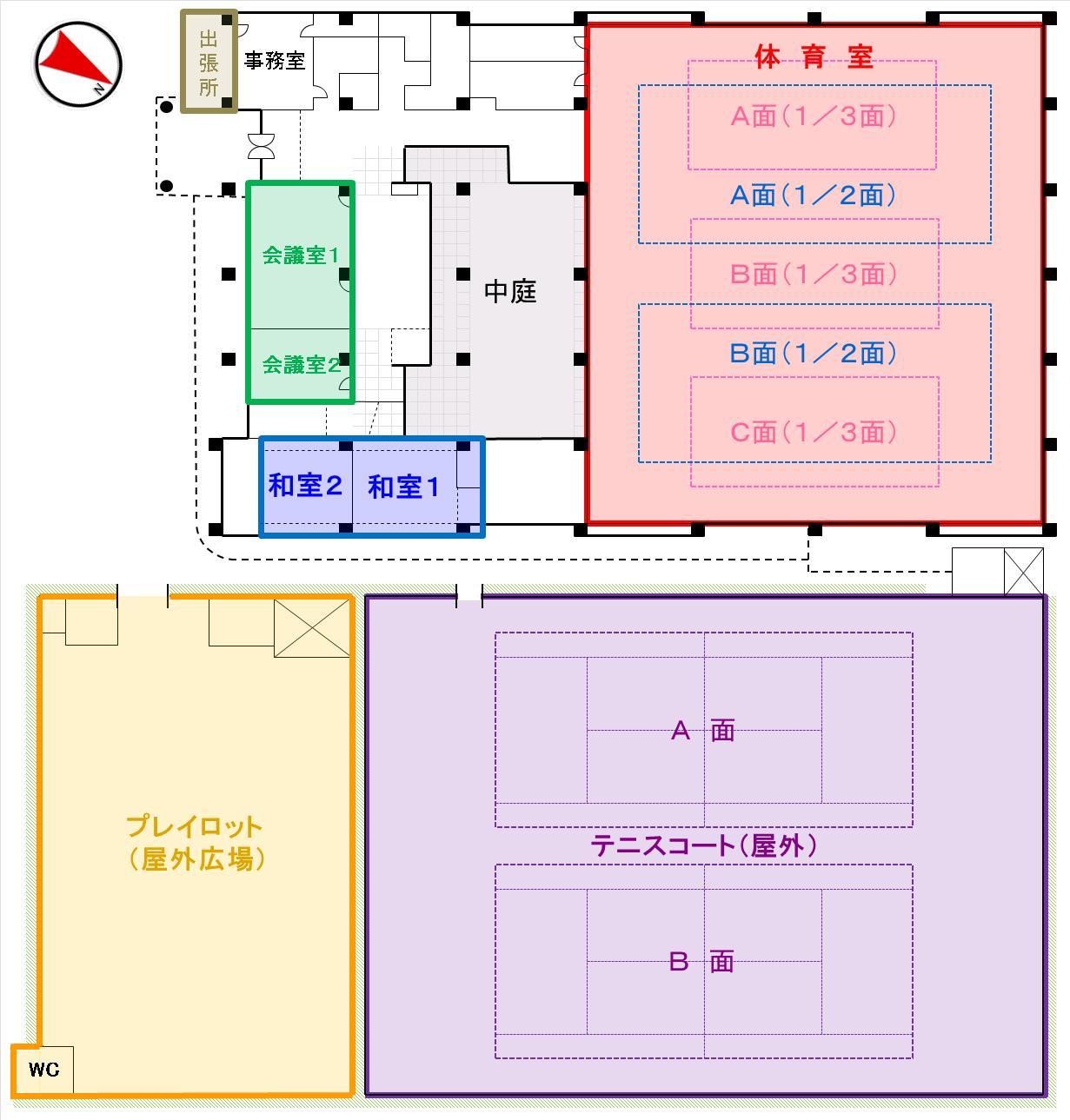 農業者コミュニティセンター施設案内図