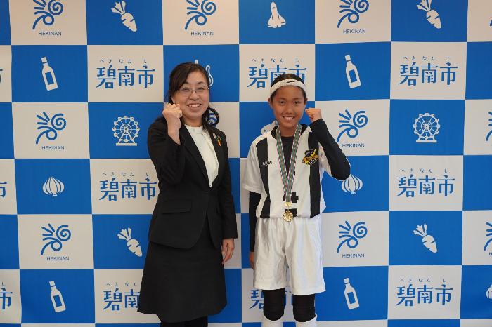 2月25日（水曜日）表敬訪問（東海ユースU-12選抜サッカー大会結果報告）