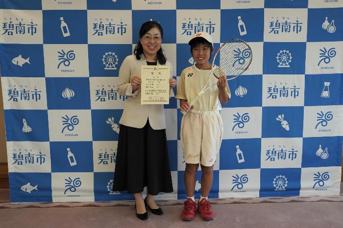 7月1日（火曜日） 表敬訪問（全日本小学生ソフトテニス選手権大会出場報告）