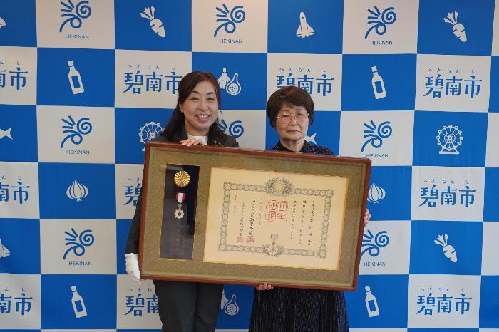 7月6日（木曜日）表敬訪問（旭日双光章受章報告）