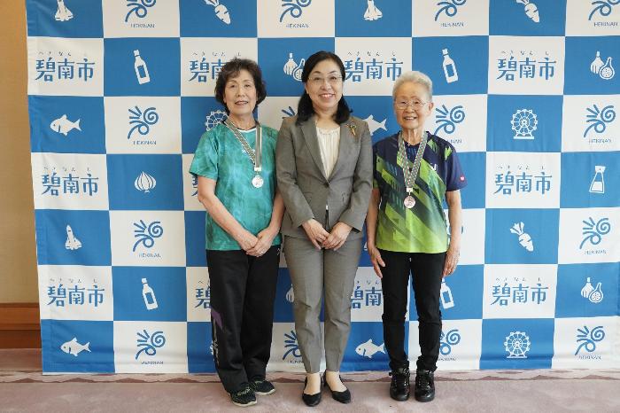 7月23日（水曜日）表敬訪問（全国ラージボール卓球大会出場報告）
