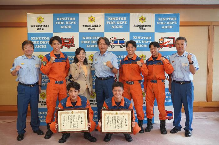 8月12日（水曜日）表敬訪問（全国消防救助技術大会出場報告）