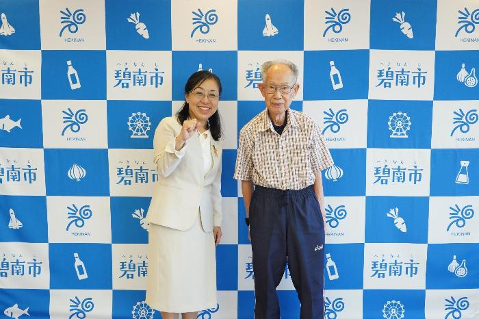 8月6日（水曜日）表敬訪問（日本卓球選手権大会出場報告）