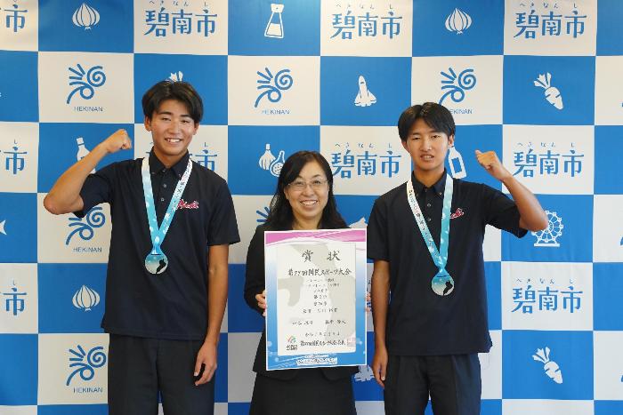 10月6日（月曜日）表敬訪問（国民スポーツ大会出場報告）