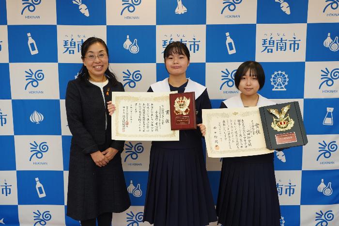 12月19日（木曜日）表敬訪問（あいち少年少女創意くふう展受賞報告）