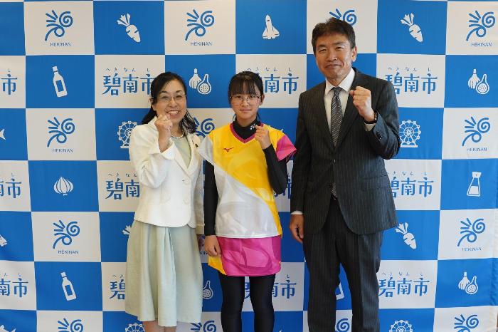 5月2日（金曜日）表敬訪問（全国小学生ソフトテニス大会出場報告）