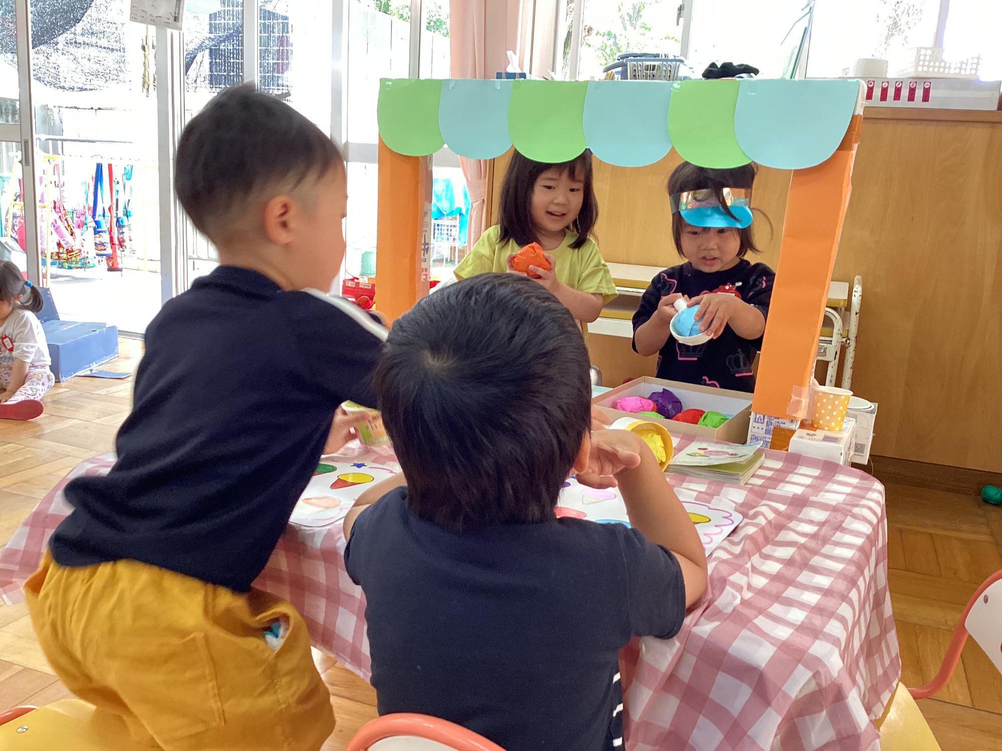 3歳児 アイス屋さん