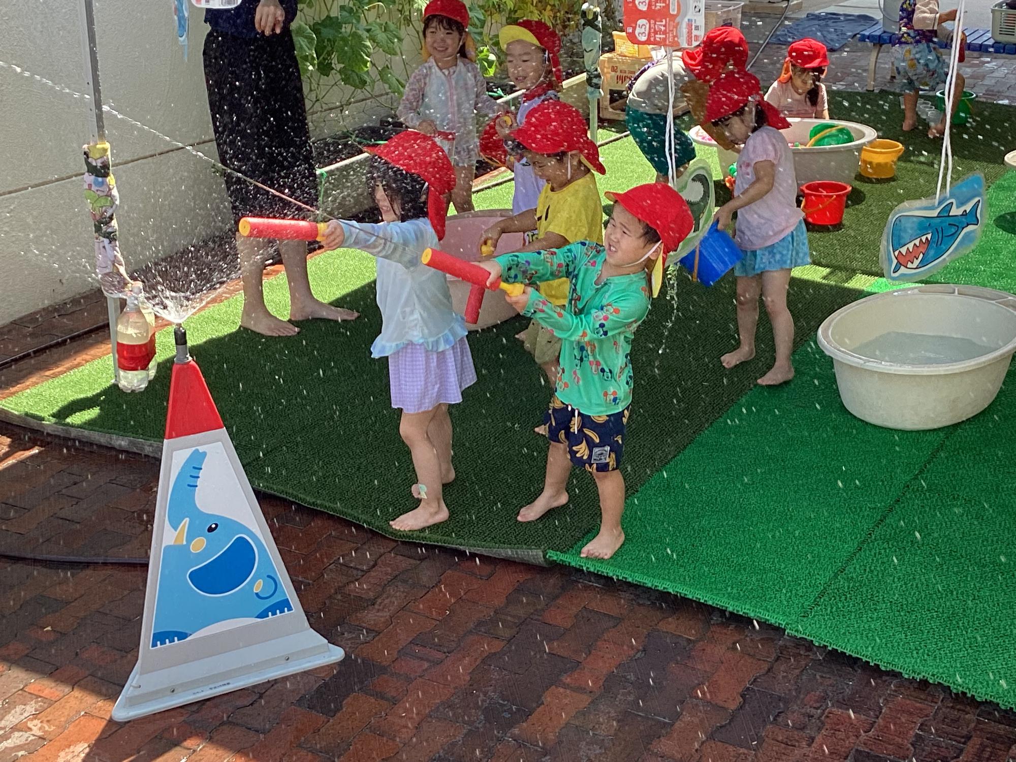 3歳児水遊び