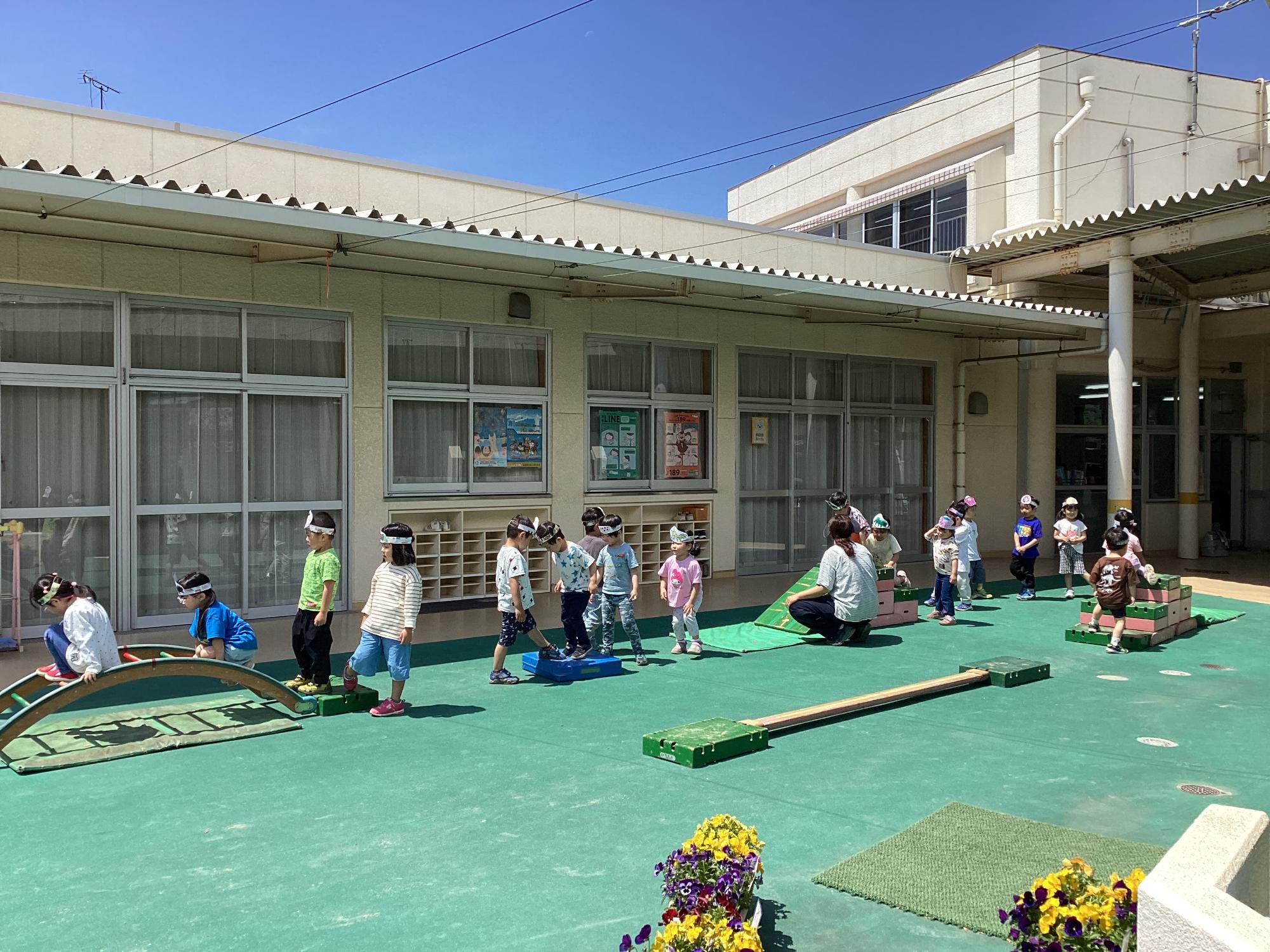 4歳児サーキット遊び
