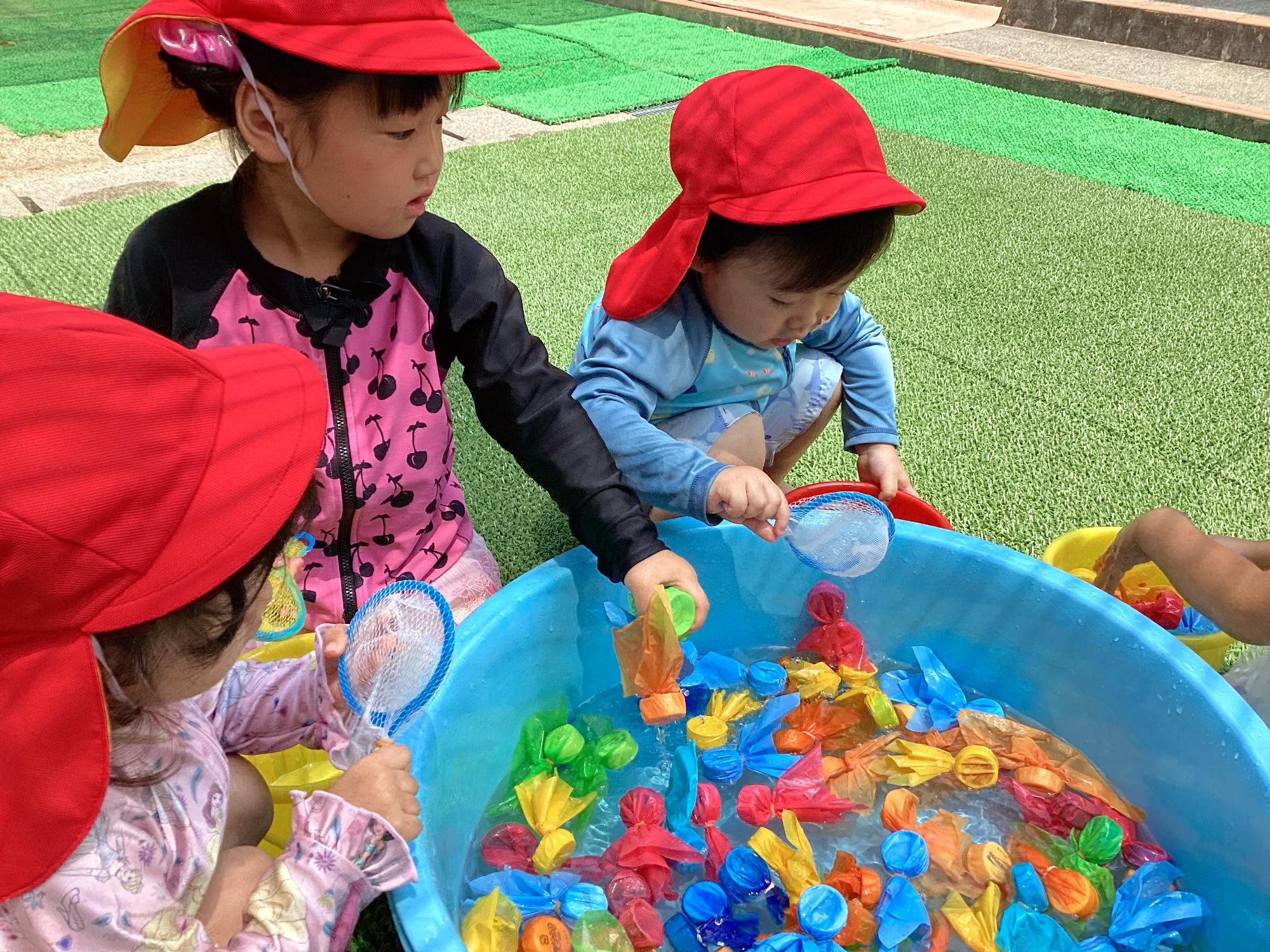 3歳児水遊び