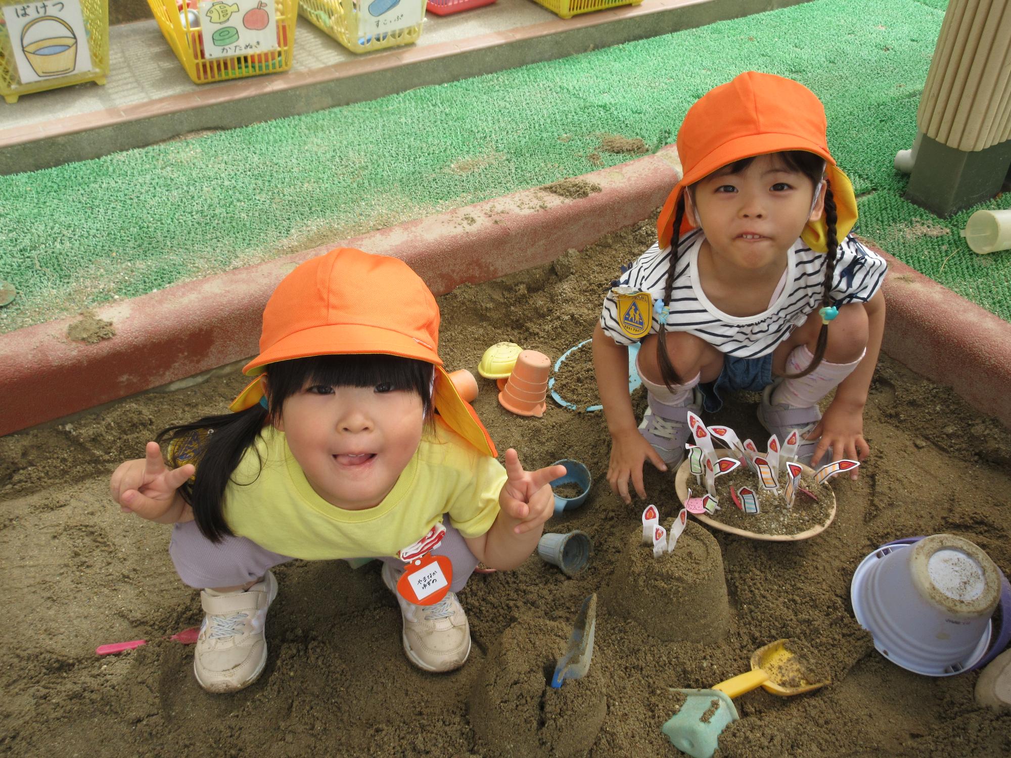 3歳砂場