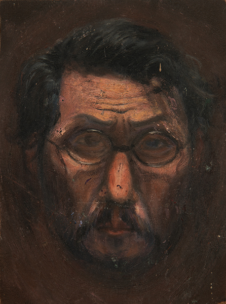 藤井達吉『自画像』