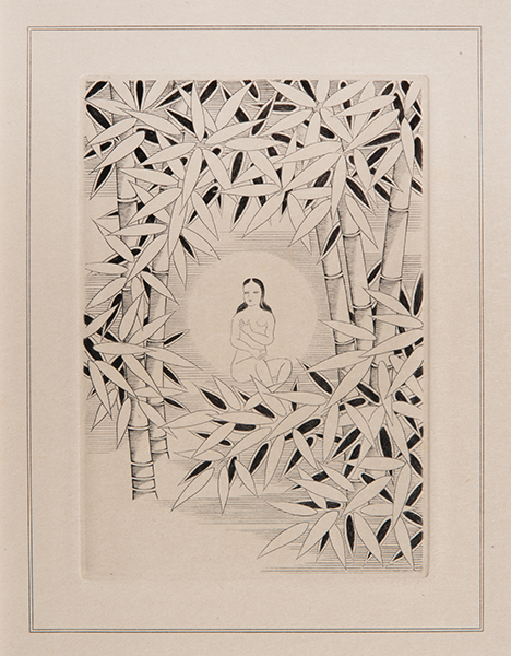 長谷川潔『竹取物語』より一葉 1933（昭和8）年