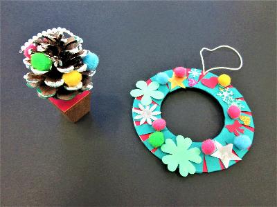 ミニクリスマスツリー・リースをつくろう